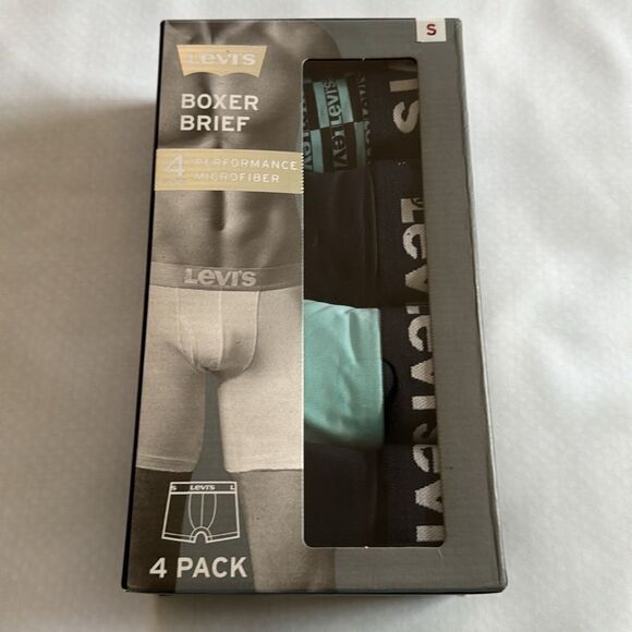 Levis Boxer Briefs Mens Small 4 Pack Microfiber - Picture 1 of 3